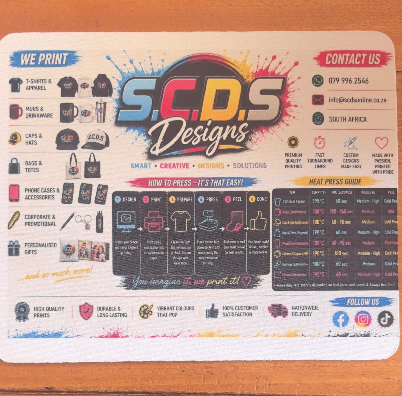 22x18cm Neoprene Mouse Pads