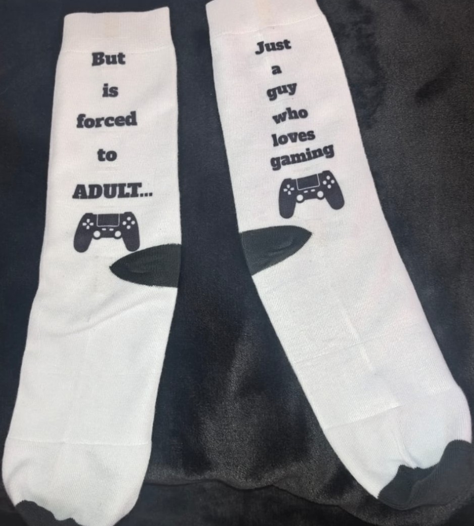 40cm White Polyester Socks (Pair of 2)