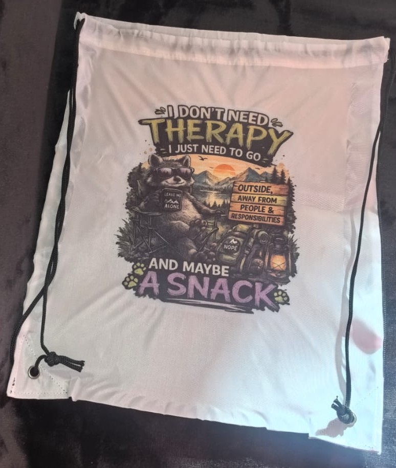 White Polyester String Bag